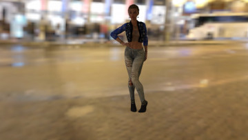 Картинка 3д+графика люди+ people девушка взгляд фон