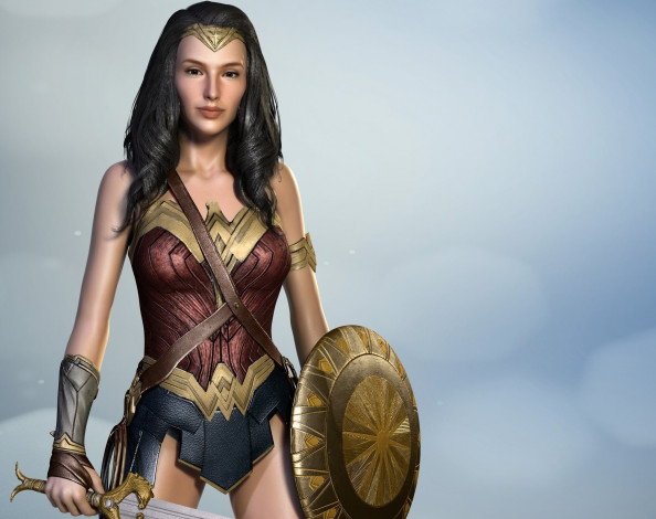 Обои картинки фото 3д графика, фантазия , fantasy, фон, взгляд, девушка