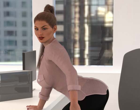 Обои картинки фото 3д графика, люди , people, девушка, фон, взгляд