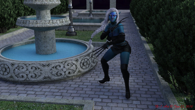 Обои картинки фото 3д графика, существа , creatures, взгляд, девушка, фон