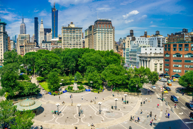 Обои картинки фото manhattan, города, нью-йорк , сша, простор