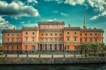 Картинка михайловский+замок города санкт-петербург +петергоф+ россия замок михайловский город санкт- петербург дворец