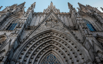 Картинка города барселона+ испания собор