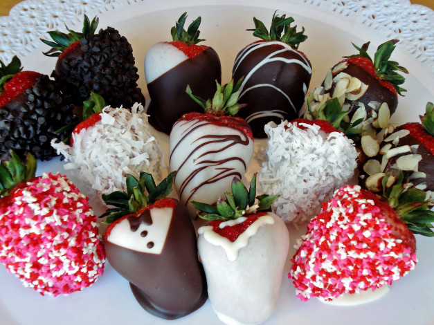 Обои картинки фото еда, клубника,  земляника, десерт