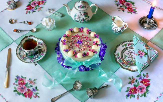 Обои картинки фото еда, натюрморт, стол, чайный