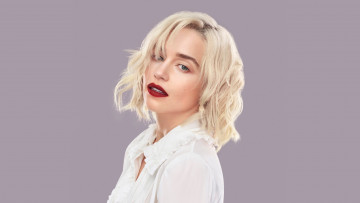 Картинка девушки emilia+clarke актриса блондинка лицо рубашка