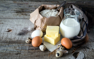 Картинка еда разное яйца мука молоко масло