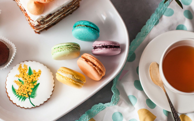 Обои картинки фото еда, макаруны, лакомство, печенье