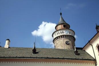 Картинка города -+здания +дома башня часы