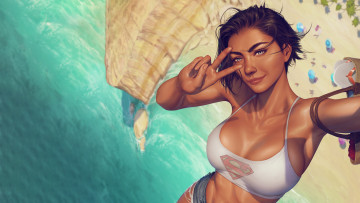 Картинка рисованное люди красивая девушка