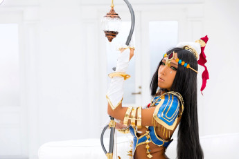 Картинка девушки nonsummerjack образ косплей наряд украшения посох