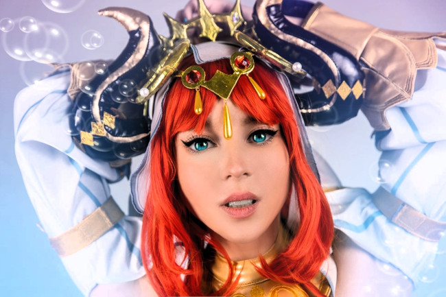 Обои картинки фото девушки, анна шаховская, образ, косплей, наряд, украшения, лицо, пузыри