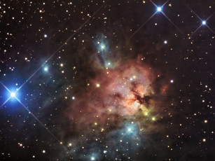 Картинка ngc 1579 северная трехраздельная туманность космос галактики туманности