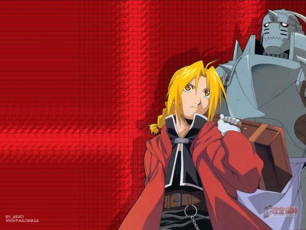 Обои картинки фото fullmetal, alchemist, аниме, эдвард, эрлик, альфонс