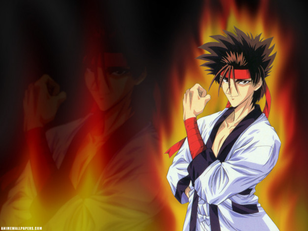 Обои картинки фото samurai, sanosuke, аниме, rurouni, kenshin