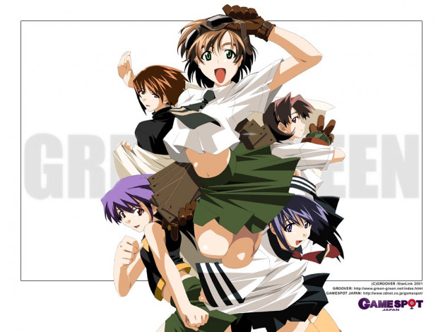 Обои картинки фото жаркое, лето, аниме, green