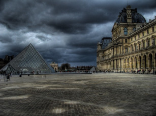Картинка le palais du louvre города париж франция