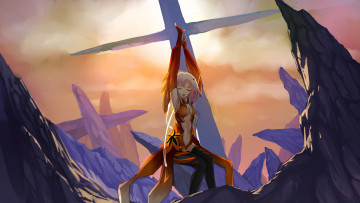 Картинка аниме guilty crown yuzuriha inori