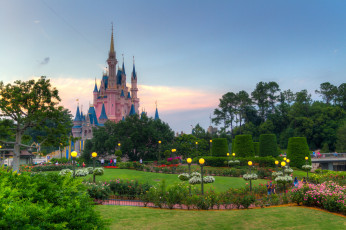 Картинка города диснейленд волшебное королевство замок парк