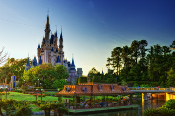 Картинка города диснейленд замок дворец