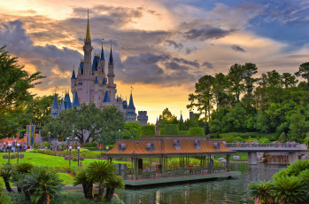 Картинка города диснейленд волшебное королевство замок парк