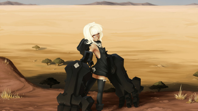 Обои картинки фото аниме, black, rock, shooter, strength