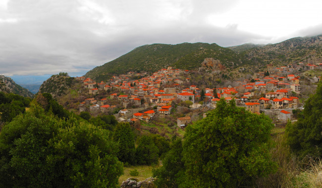 Обои картинки фото греция, аркадия, города, панорамы, дома, панорама, пейзаж
