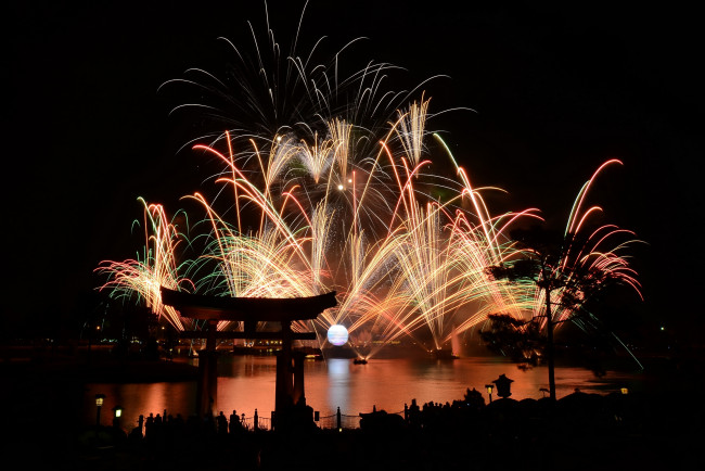 Обои картинки фото города, диснейленд, америка, usa, сша, штат, флорида, фейерверк, представление, шоу, зрелище