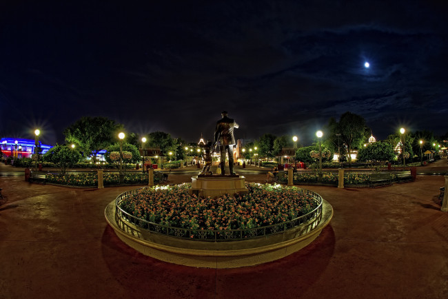 Обои картинки фото города, диснейленд, парк, уолт, дисней, микки, маус, памятник