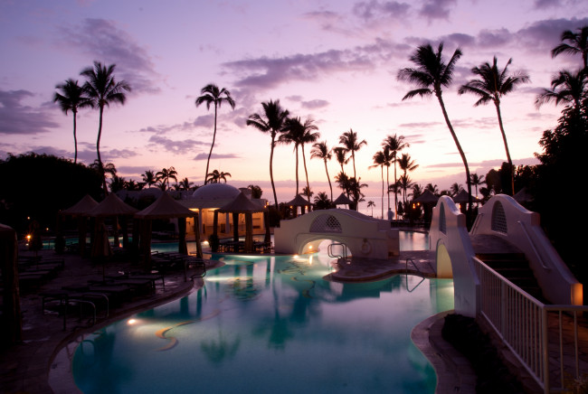 Обои картинки фото интерьер, бассейны, открытые, площадки, гавайи, сша