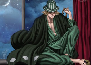 Картинка аниме bleach урохара шляпа блич киске