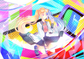 Картинка аниме *unknown+ другое разноцветная девушка