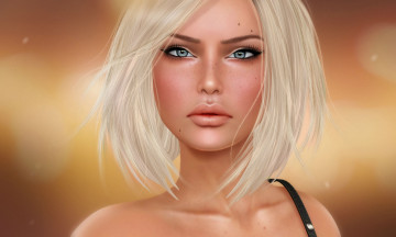 Картинка 3д+графика portraits+ портрет блондинка