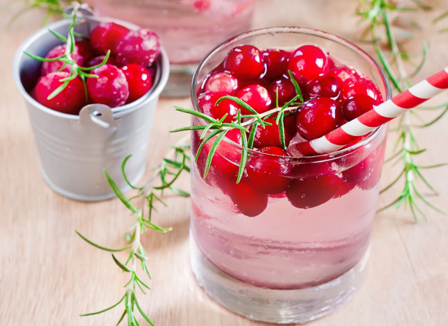 Обои картинки фото еда, напитки, клюква, лимонад