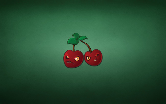 Обои картинки фото рисованные, минимализм, красные, лист, хмурые, темноватый, фон, две, вишня