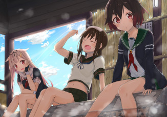 Картинка аниме kantai+collection sasahara wakaba yuudachi mutsuki kancolle fubuki kantai collection девочки арт