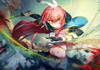 Картинка аниме pixiv+fantasia меч арт девушка дракон pg-pgouwoderen pixiv fantasia