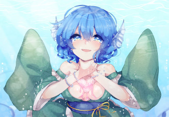 Картинка аниме touhou девушка пузырьки вода kaenuco wakasagihime