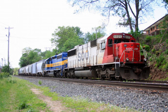 Картинка техника поезда локомотив рельсы дорога железная состав