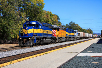 Картинка техника поезда состав локомотив рельсы железная дорога