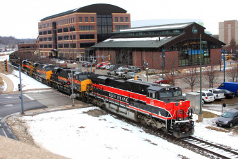 Картинка техника поезда железная дорога рельсы локомотив состав