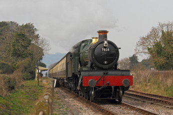 Картинка техника паровозы железная дорога рельсы паровоз