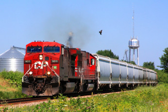 Картинка техника поезда рельсы дорога железная состав локомотив