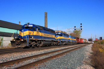 Картинка техника поезда железная дорога рельсы локомотив состав