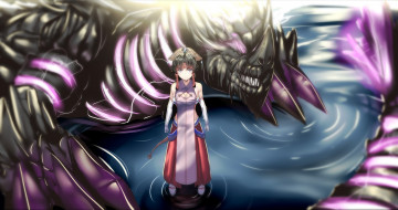 Картинка cross+ange аниме животные +существа salia hkzxd0554 cross ange арт дракон вода девушка