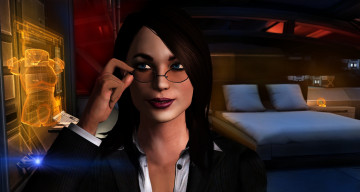 Картинка видео+игры mass+effect девушки фон взгляд