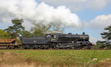 Картинка техника паровозы дорога железная рельсы паровоз