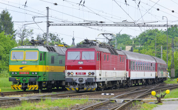 Картинка техника электровозы состав локомотив рельсы дорога железная