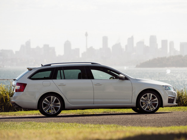 Обои картинки фото автомобили, skoda, rs, octavia, 2014г, 5e, wagon