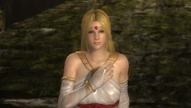 Обои картинки фото видео игры, dead or alive 5, фон, взгляд, девушка